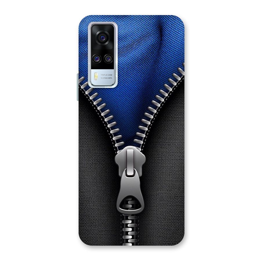 Blue Zipper Back Case for Vivo Y31