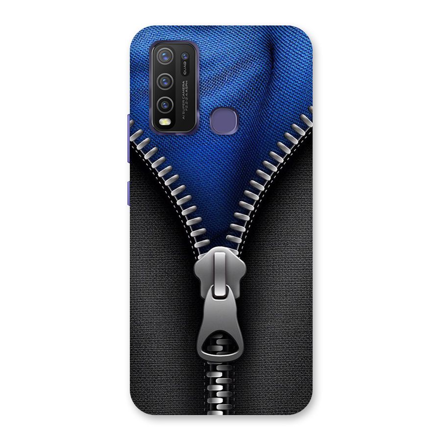 Blue Zipper Back Case for Vivo Y50