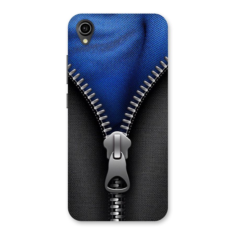 Blue Zipper Back Case for Vivo Y90