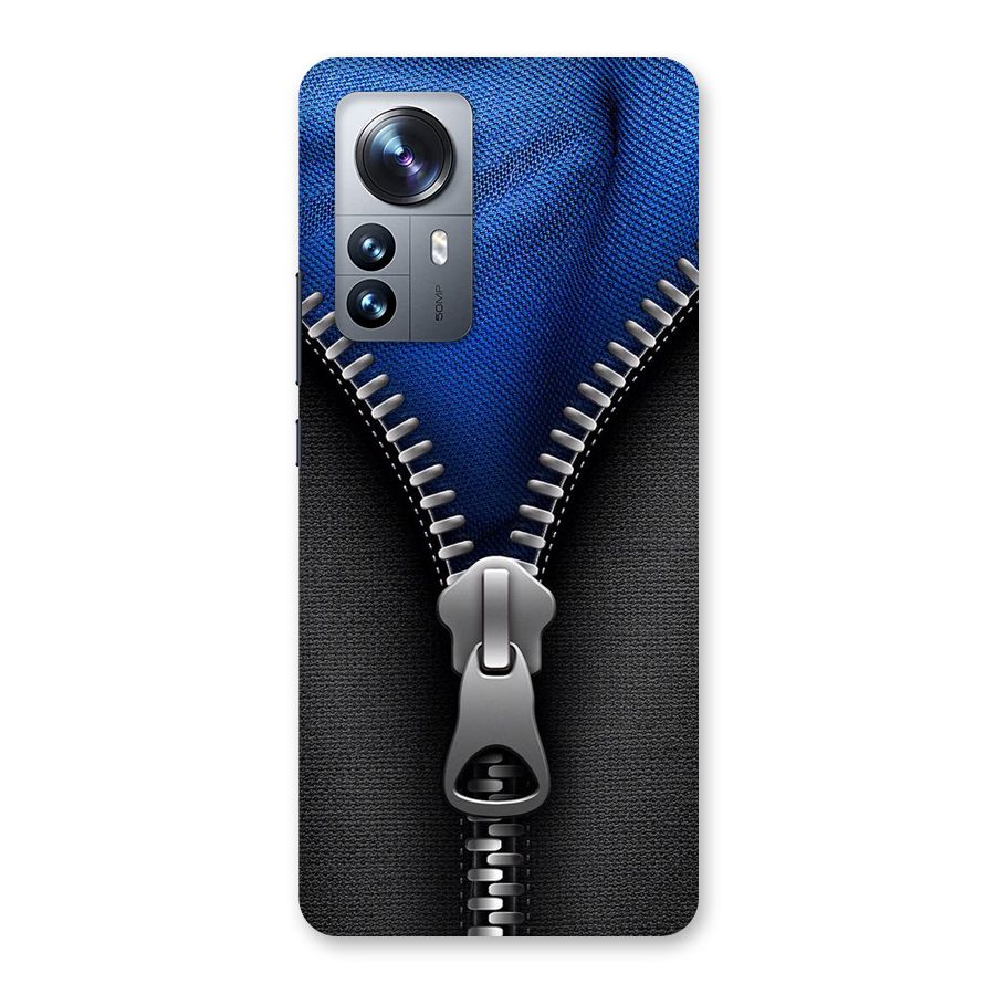 Blue Zipper Back Case for Xiaomi 12 Pro