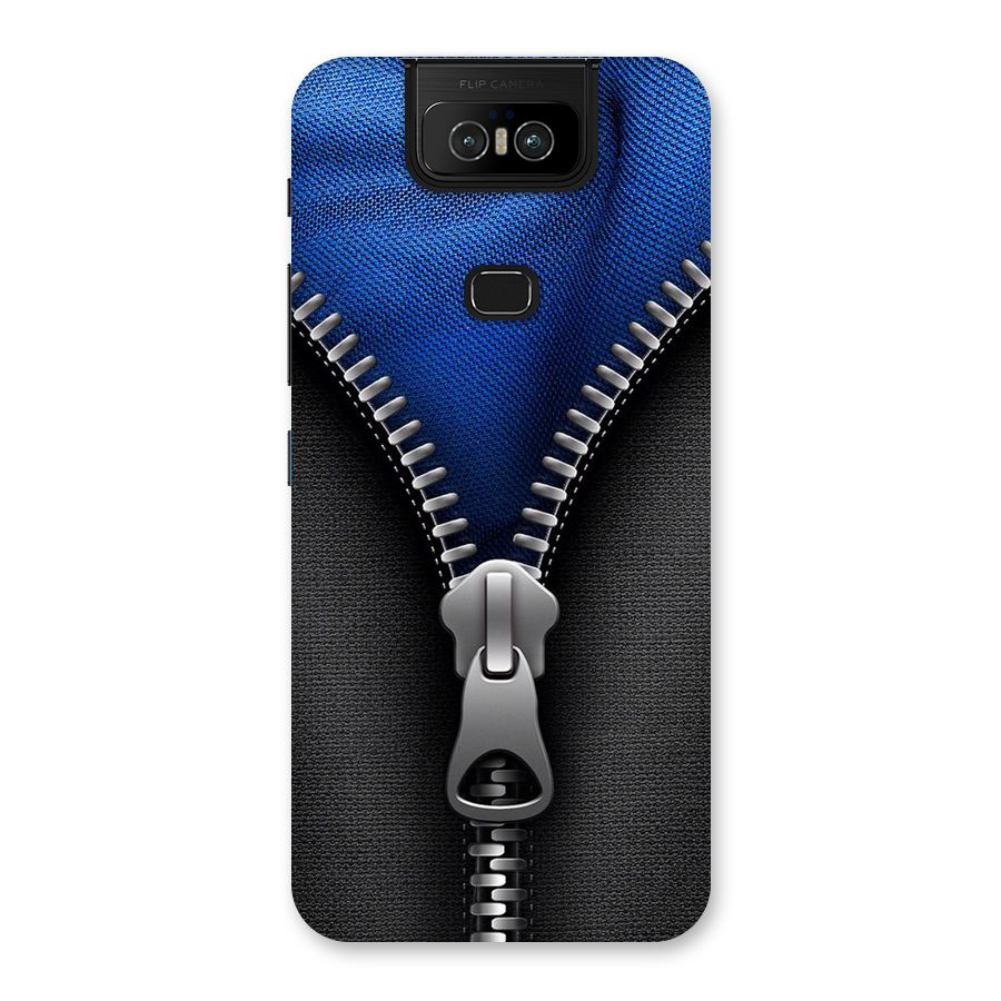 Blue Zipper Back Case for Zenfone 6z