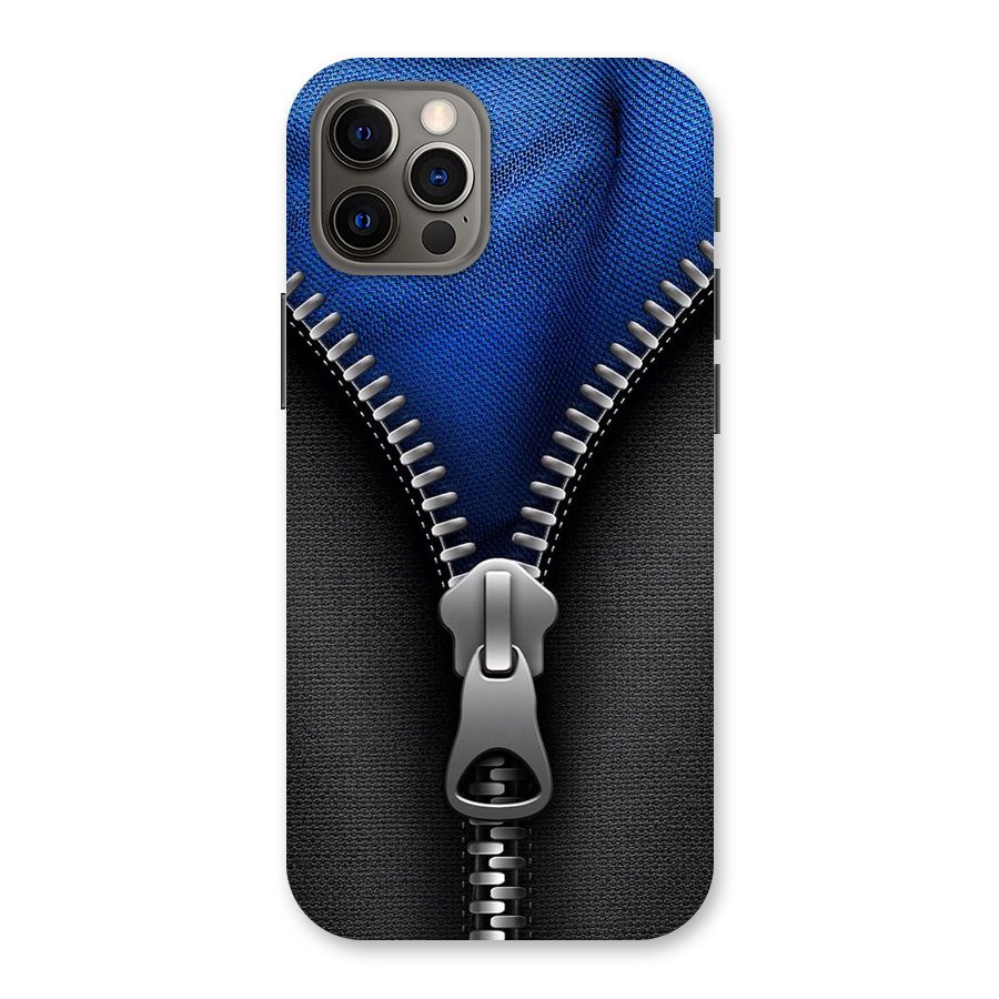 Blue Zipper Back Case for iPhone 12 Pro