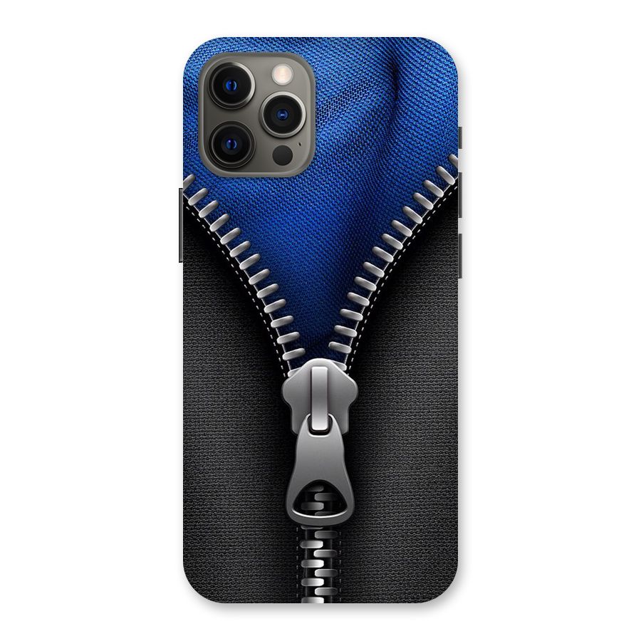 Blue Zipper Back Case for iPhone 12 Pro Max