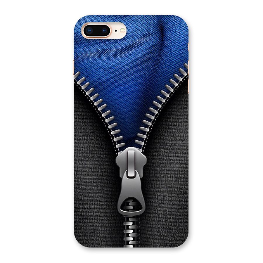 Blue Zipper Back Case for iPhone 8 Plus