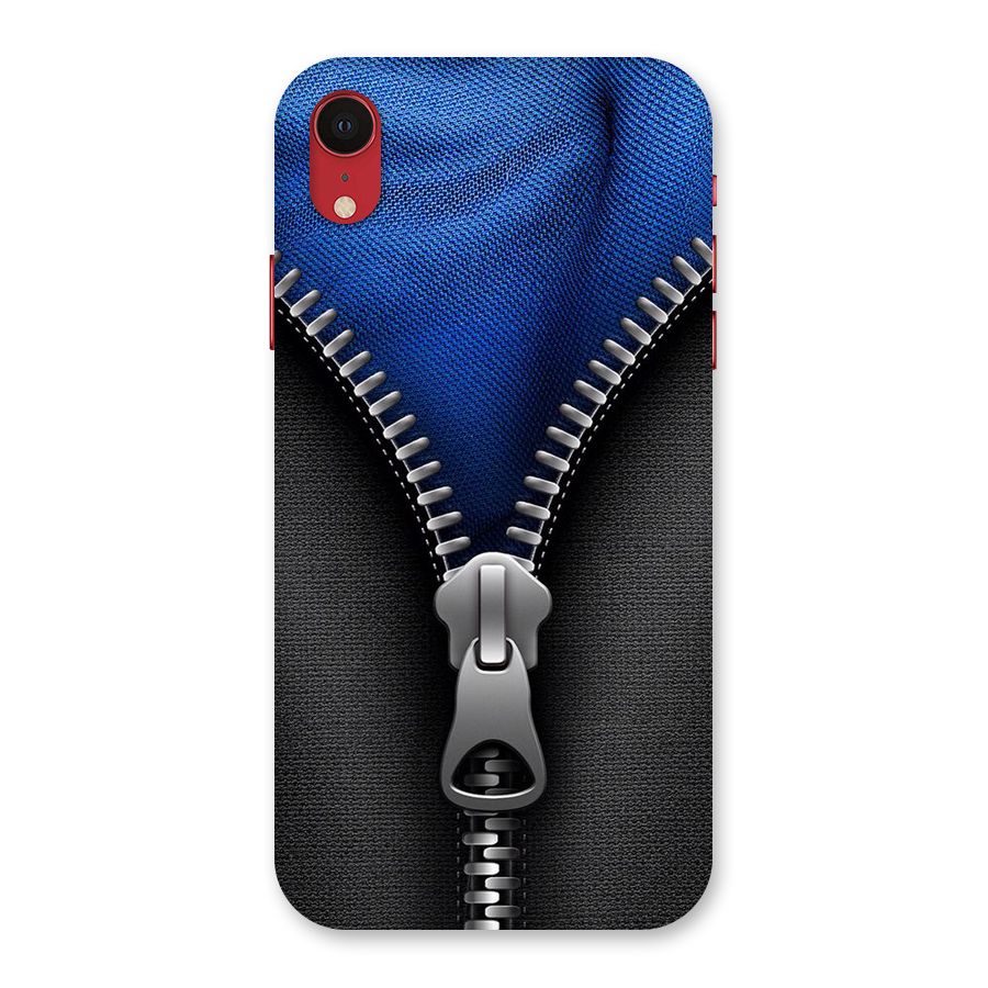 Blue Zipper Back Case for iPhone XR