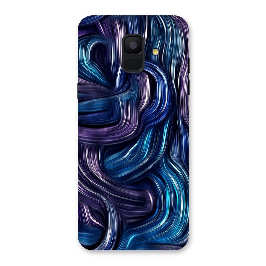 Blue and Purple Oil Paint Back Case for Galaxy A6 (2018)