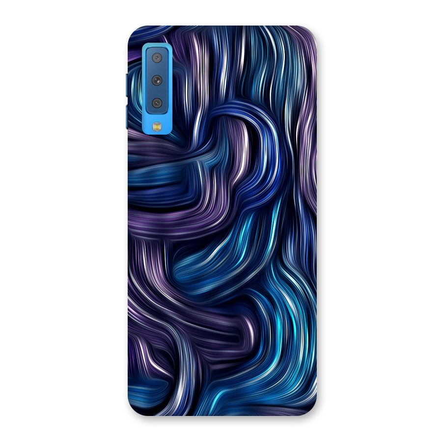 Blue and Purple Oil Paint Back Case for Galaxy A7 (2018)