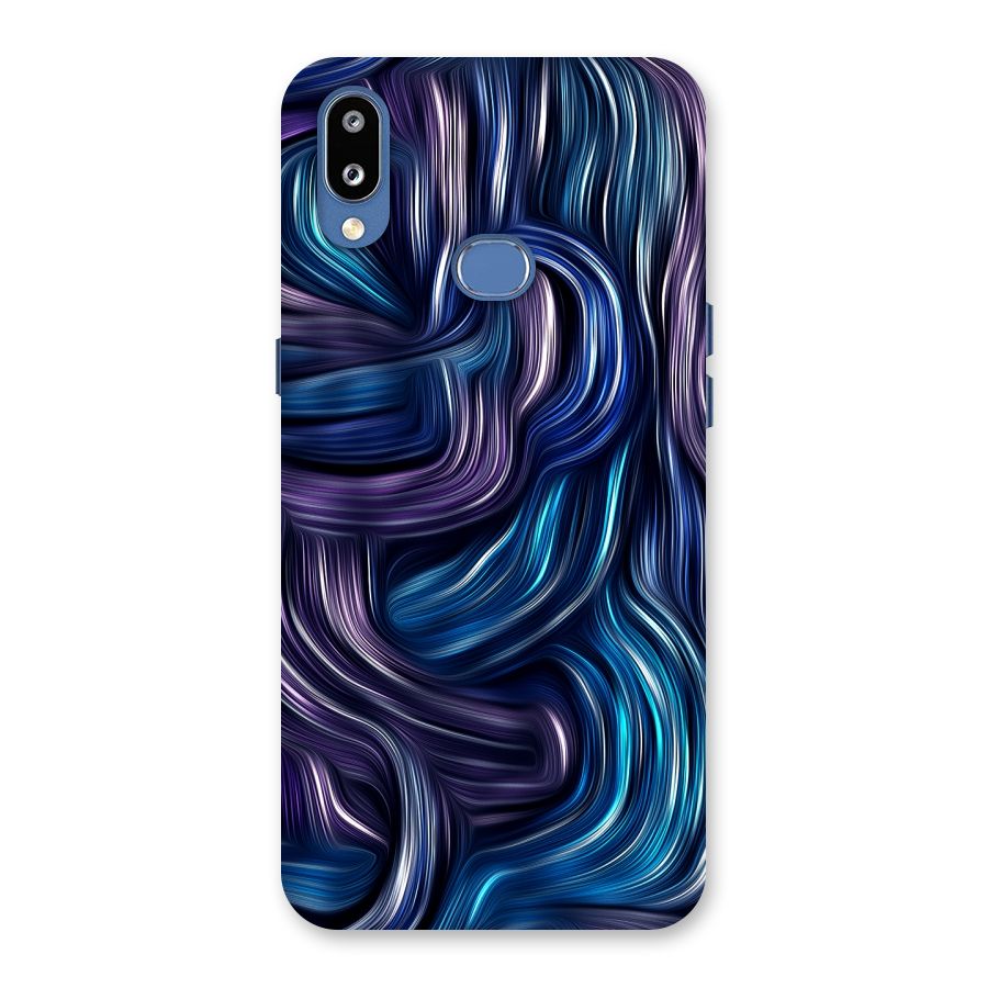 Blue and Purple Oil Paint Back Case for Galaxy M01s
