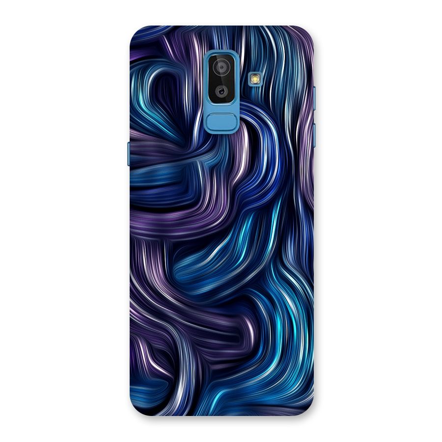 Blue and Purple Oil Paint Back Case for Galaxy On8 (2018)