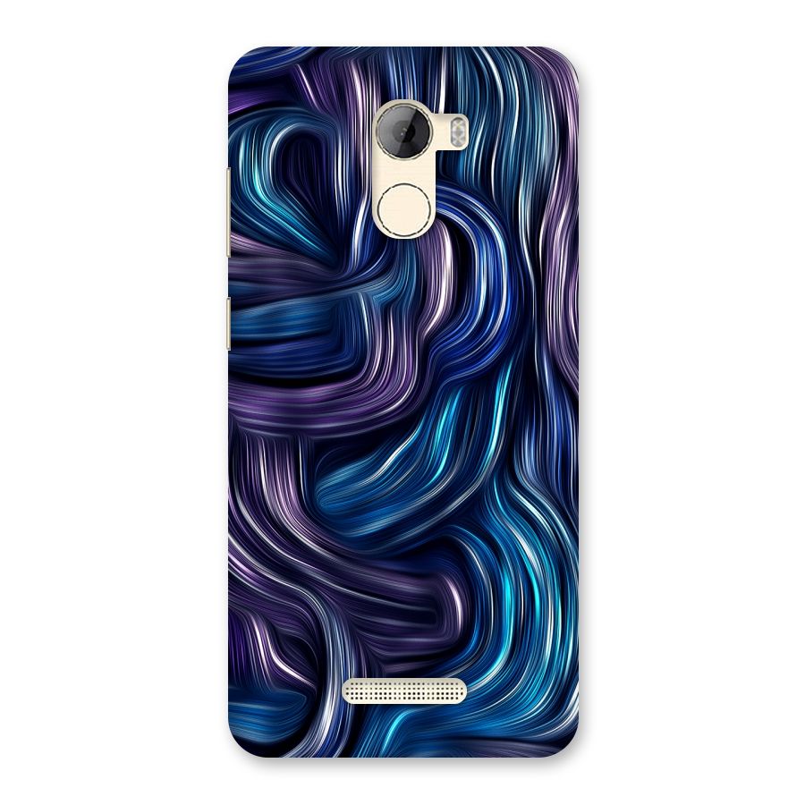 Blue and Purple Oil Paint Back Case for Gionee A1 LIte