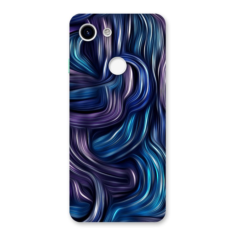 Blue and Purple Oil Paint Back Case for Google Pixel 3