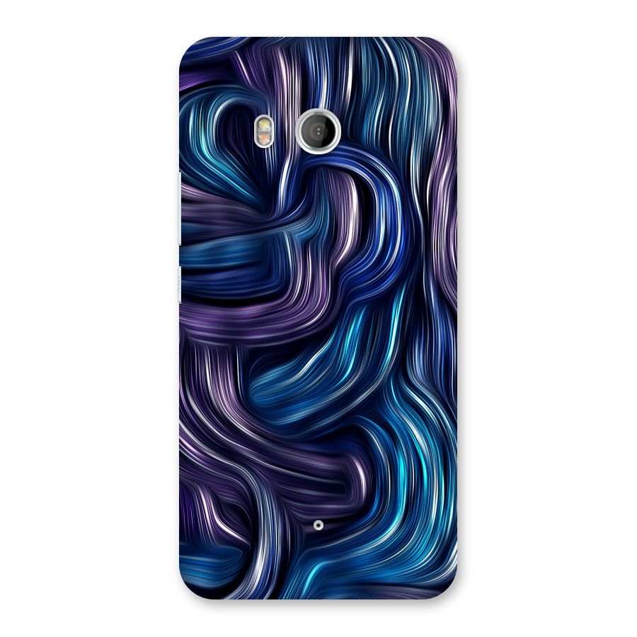 Blue and Purple Oil Paint Back Case for HTC U11