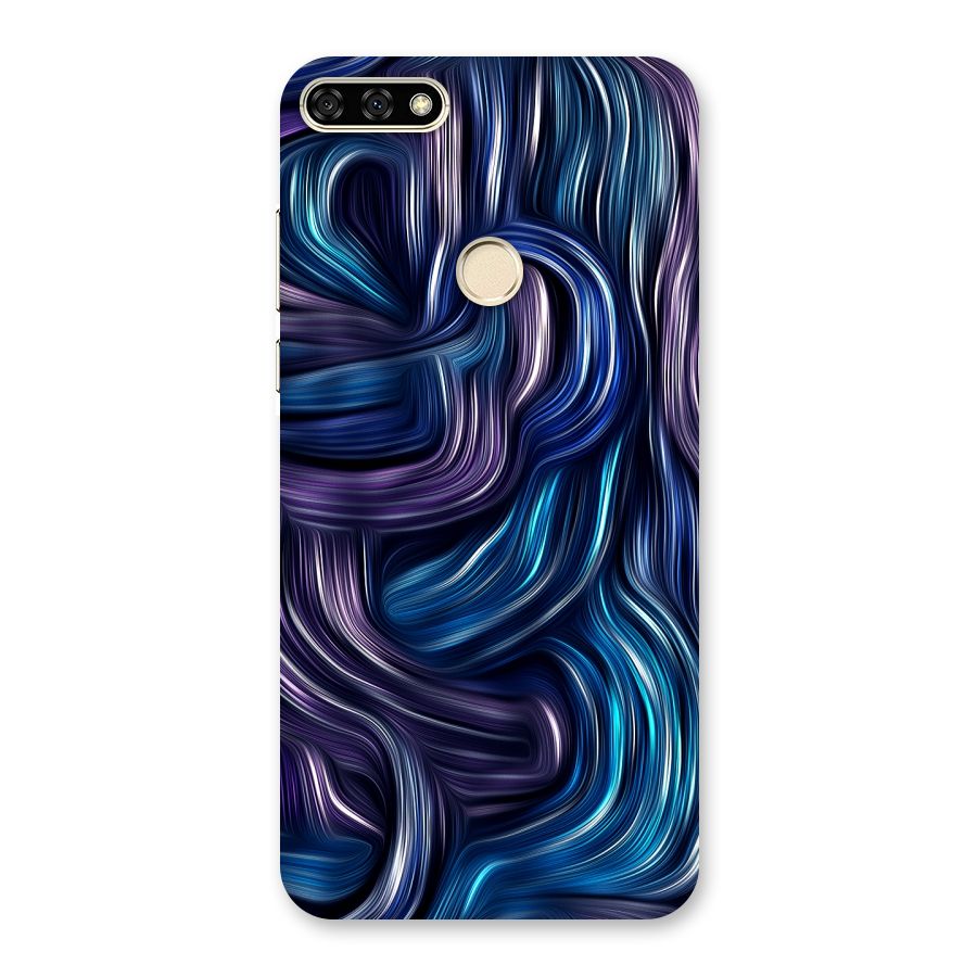 Blue and Purple Oil Paint Back Case for Honor 7A