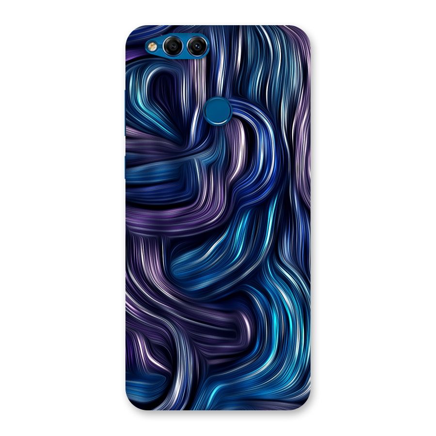 Blue and Purple Oil Paint Back Case for Honor 7X