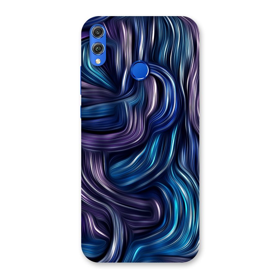 Blue and Purple Oil Paint Back Case for Honor 8X