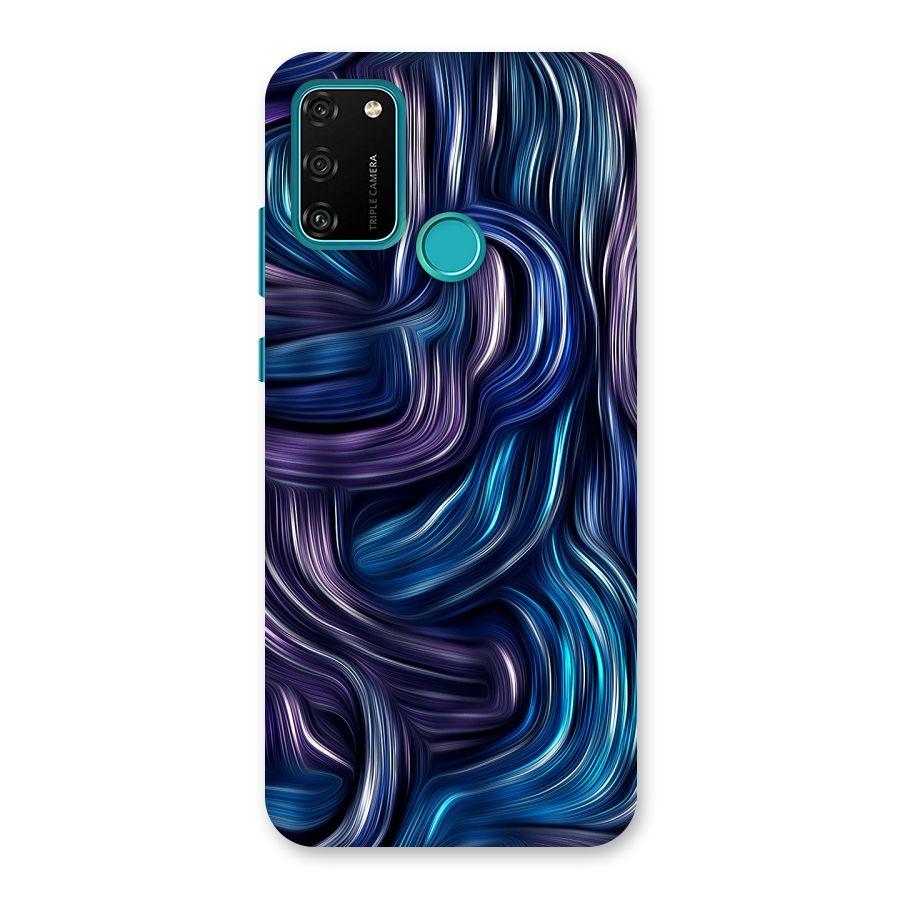 Blue and Purple Oil Paint Back Case for Honor 9A