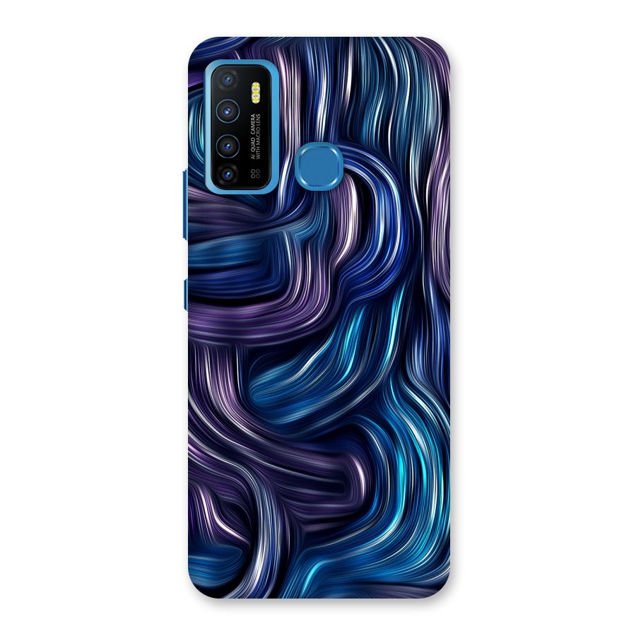 Blue and Purple Oil Paint Back Case for Infinix Hot 9