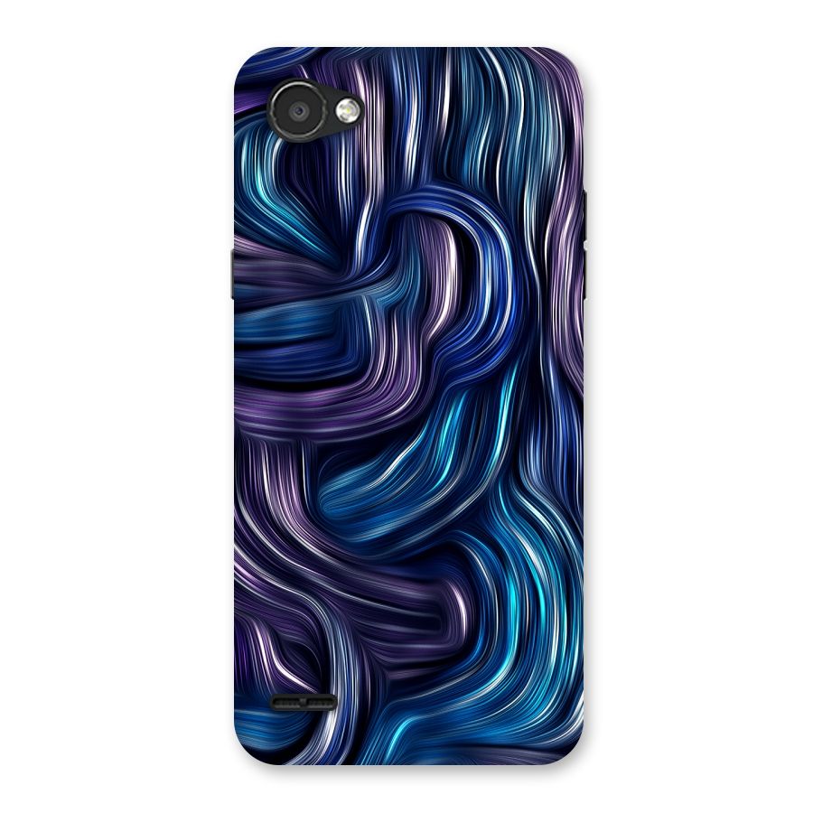 Blue and Purple Oil Paint Back Case for LG Q6