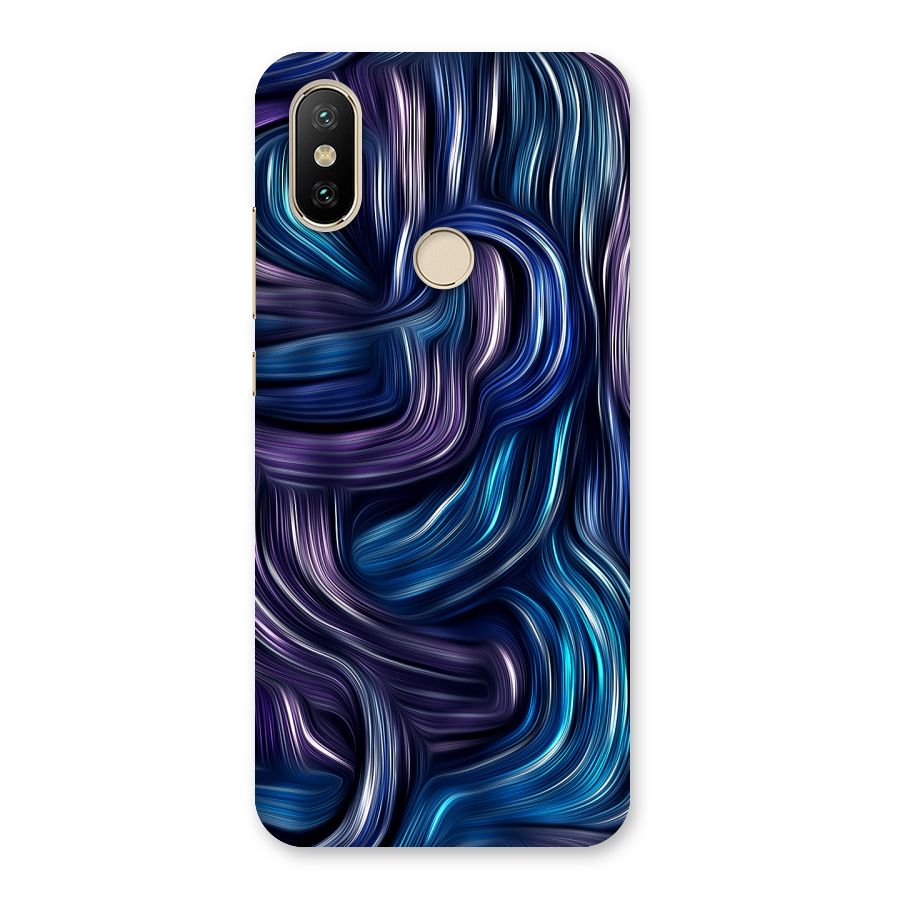 Blue and Purple Oil Paint Back Case for Mi A2