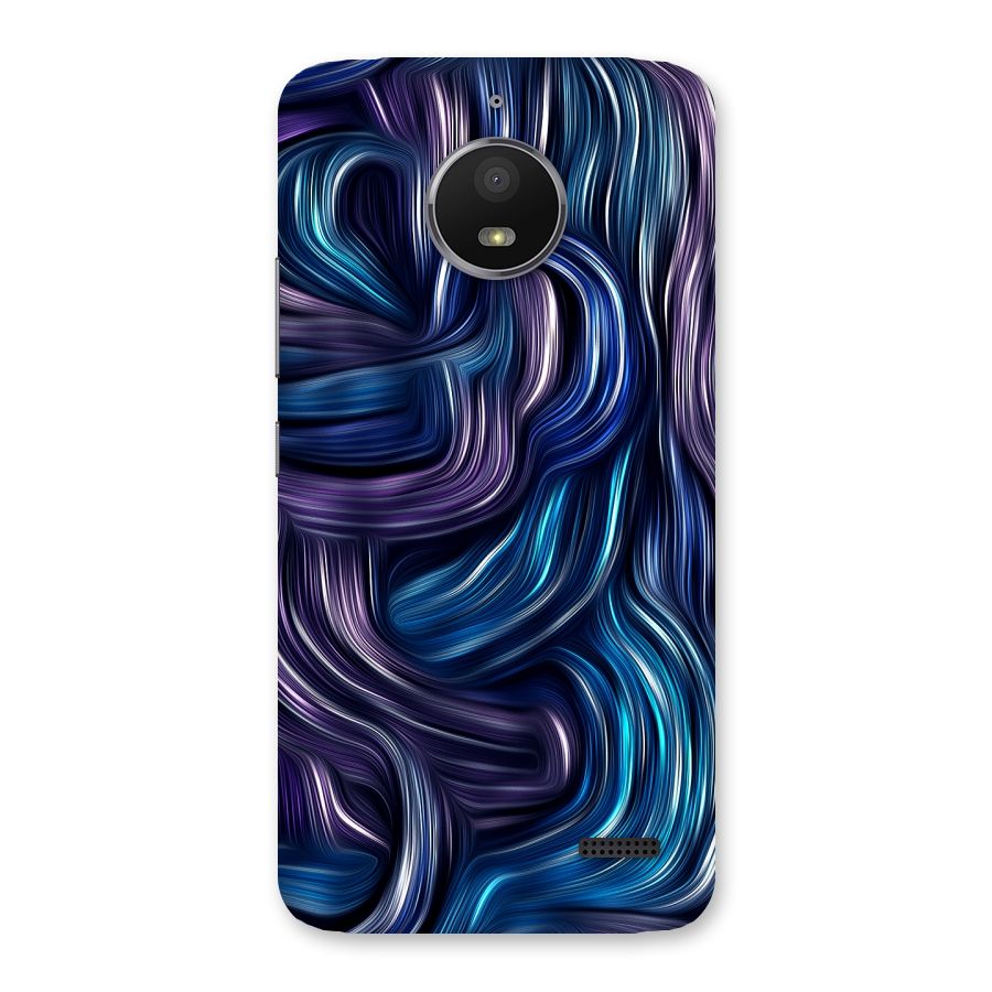 Blue and Purple Oil Paint Back Case for Moto E4