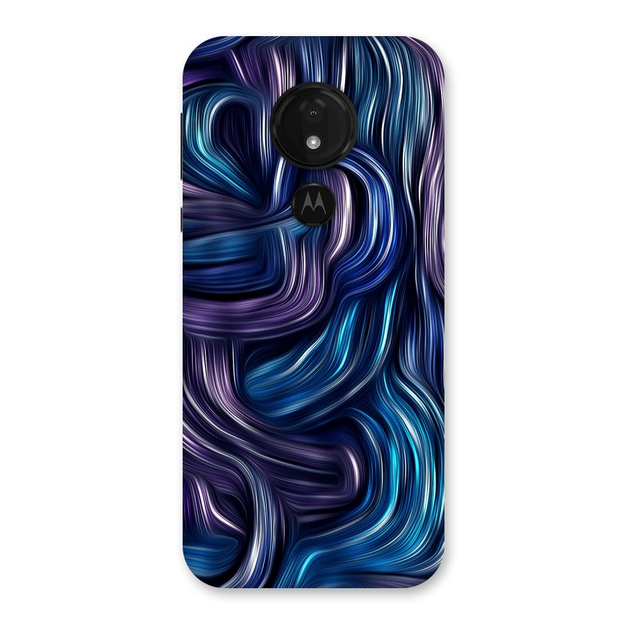 Blue and Purple Oil Paint Back Case for Moto G7 Power