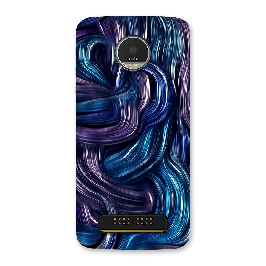 Blue and Purple Oil Paint Back Case for Moto Z Play