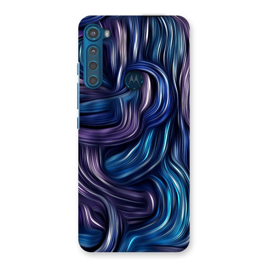 Blue and Purple Oil Paint Back Case for Motorola One Fusion Plus