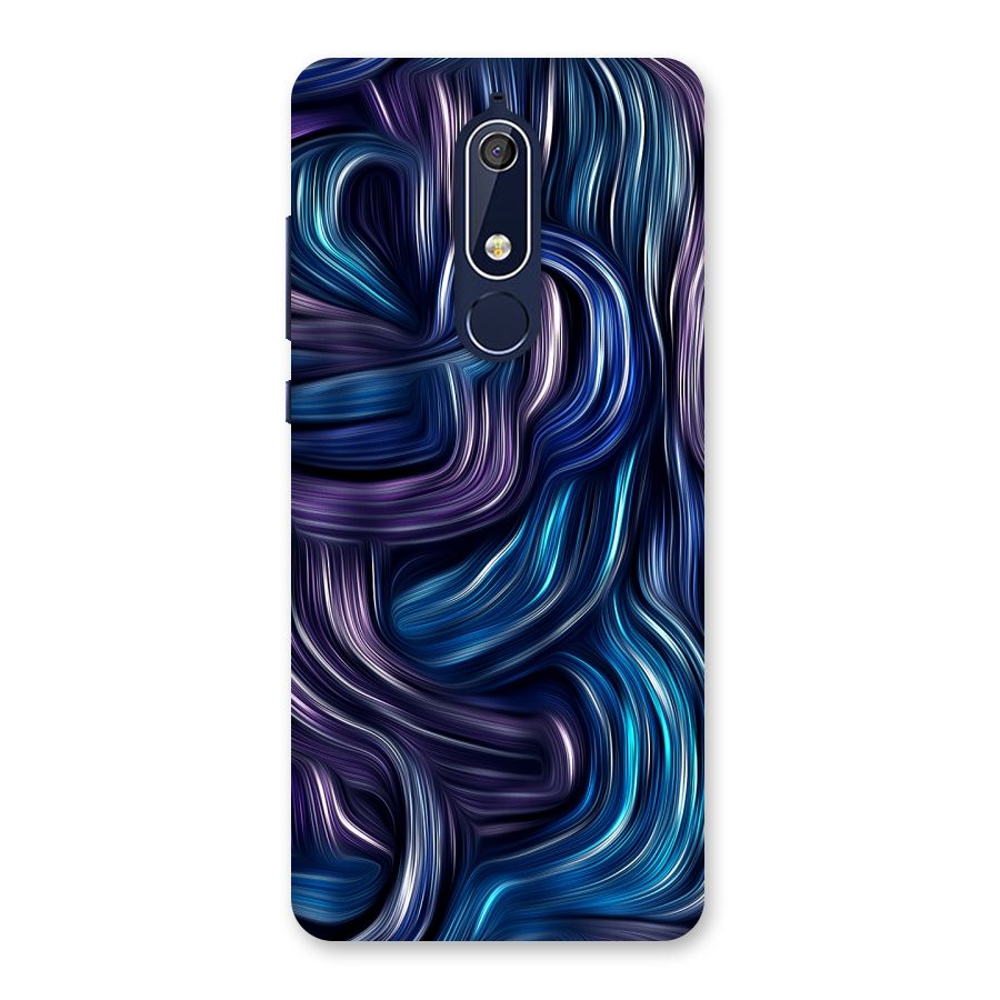 Blue and Purple Oil Paint Back Case for Nokia 5.1
