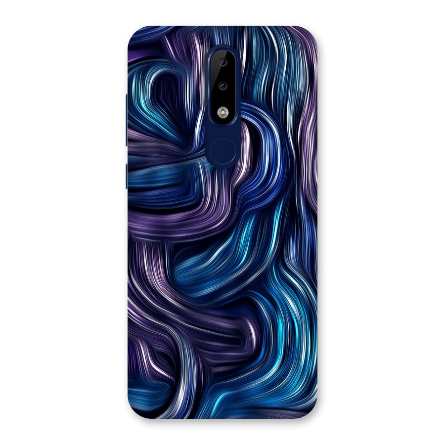 Blue and Purple Oil Paint Back Case for Nokia 5.1 Plus