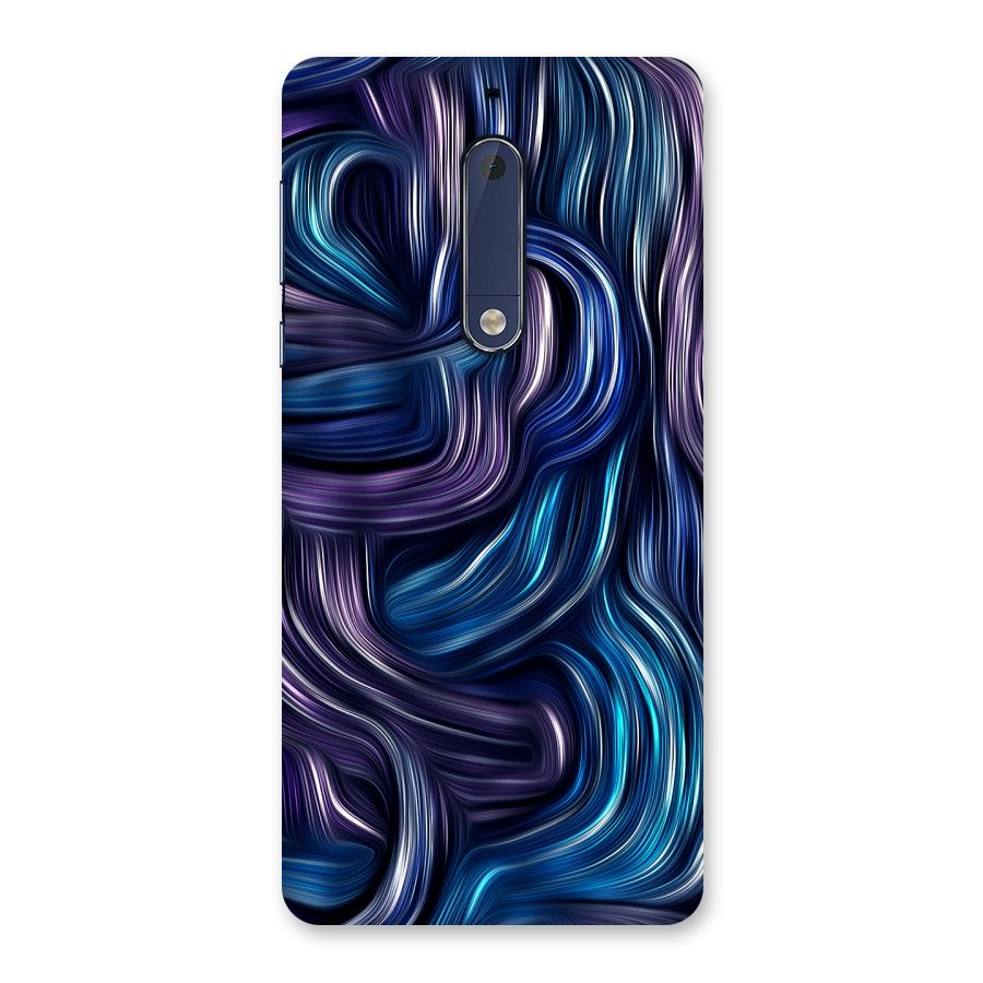 Blue and Purple Oil Paint Back Case for Nokia 5