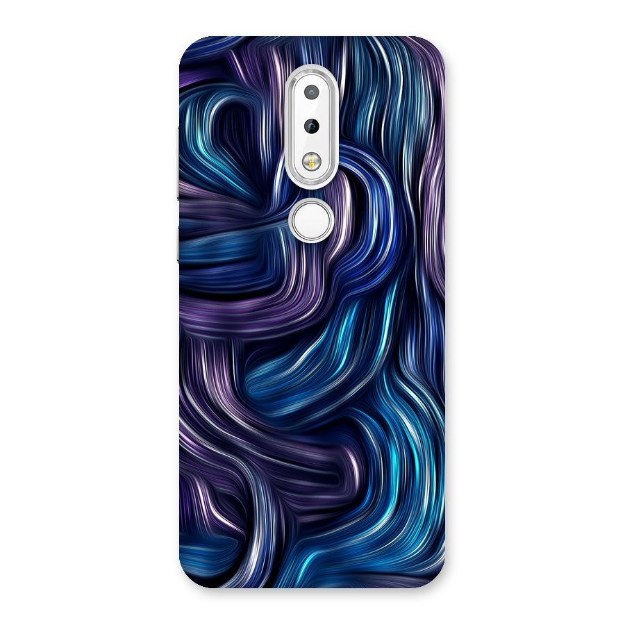 Blue and Purple Oil Paint Back Case for Nokia 6.1 Plus