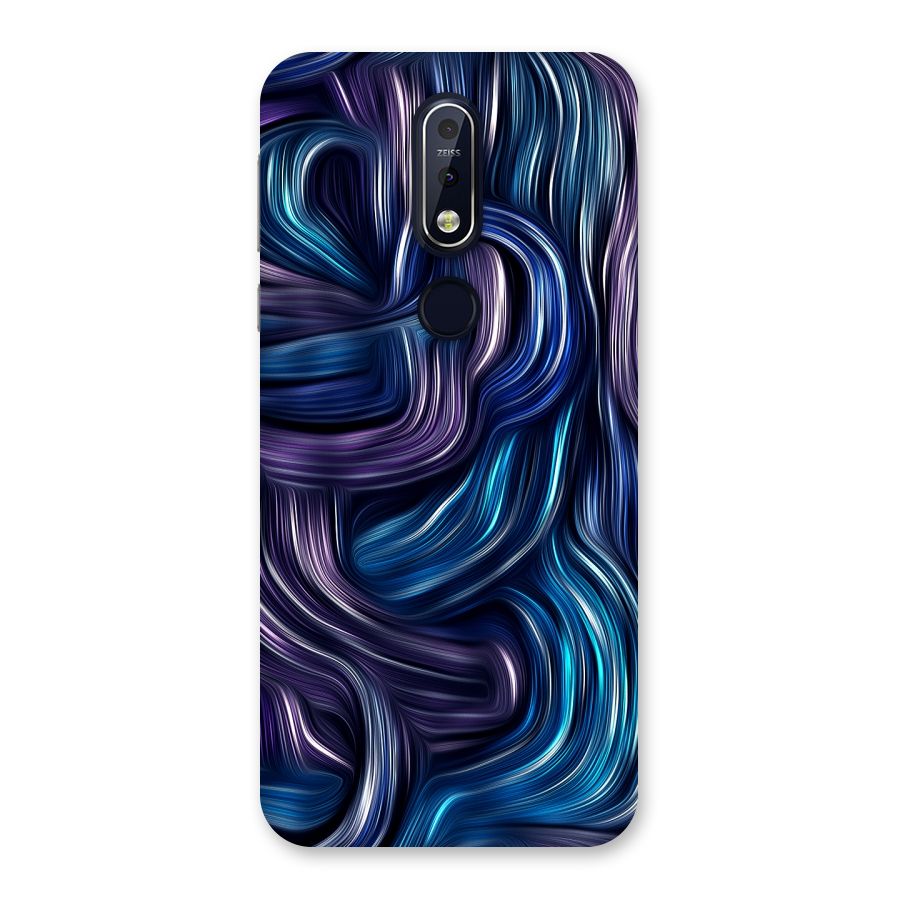 Blue and Purple Oil Paint Back Case for Nokia 7.1