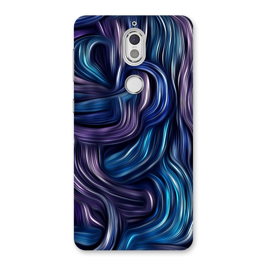 Blue and Purple Oil Paint Back Case for Nokia 7