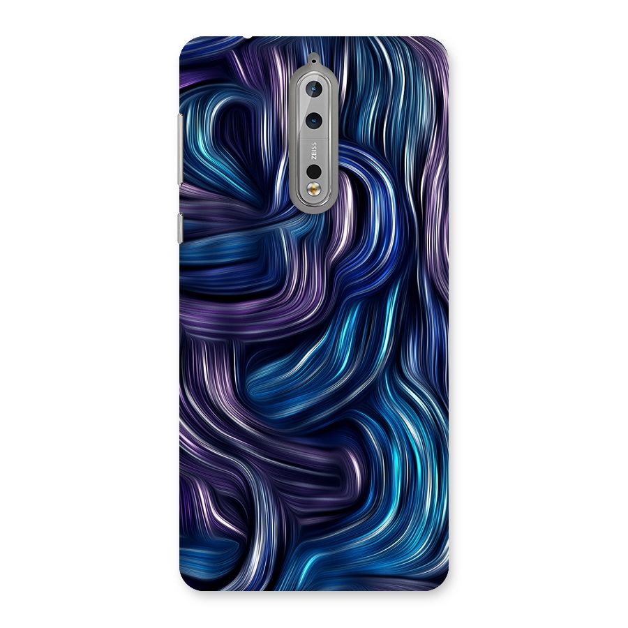 Blue and Purple Oil Paint Back Case for Nokia 8