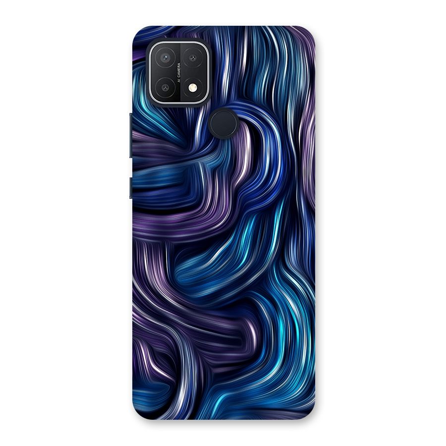Blue and Purple Oil Paint Back Case for Oppo A15