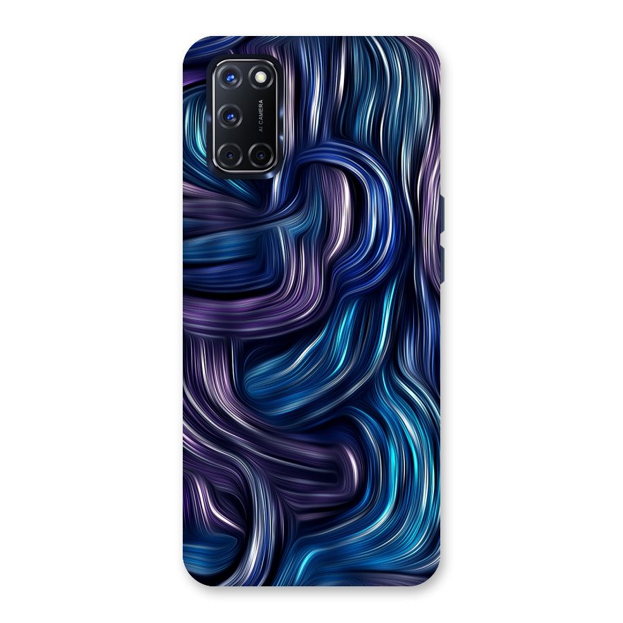 Blue and Purple Oil Paint Back Case for Oppo A52