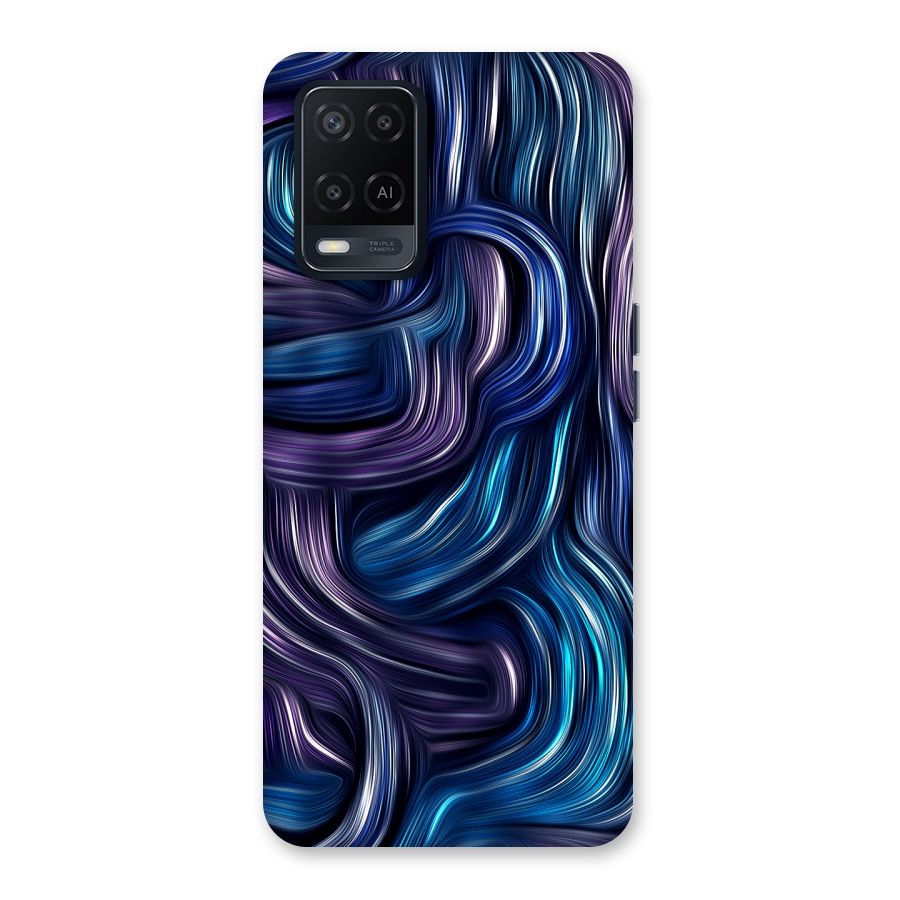 Blue and Purple Oil Paint Back Case for Oppo A54