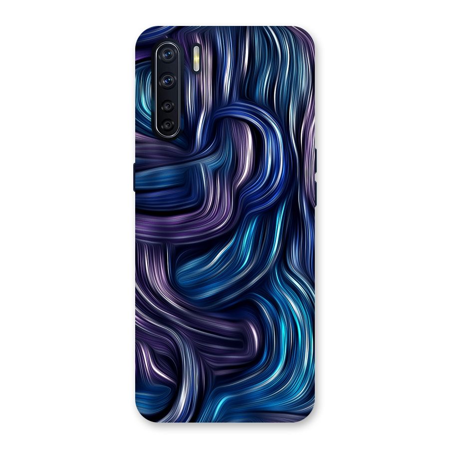 Blue and Purple Oil Paint Back Case for Oppo F15