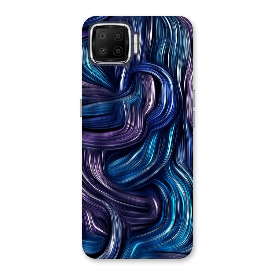 Blue and Purple Oil Paint Back Case for Oppo F17