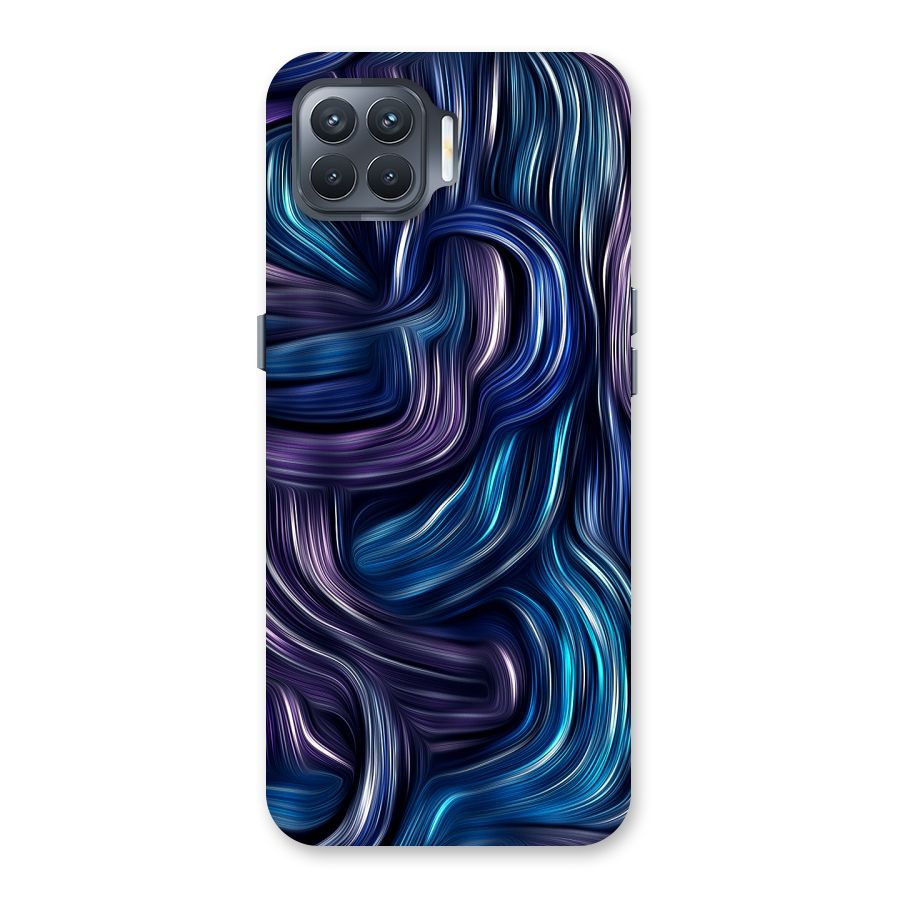 Blue and Purple Oil Paint Back Case for Oppo F17 Pro
