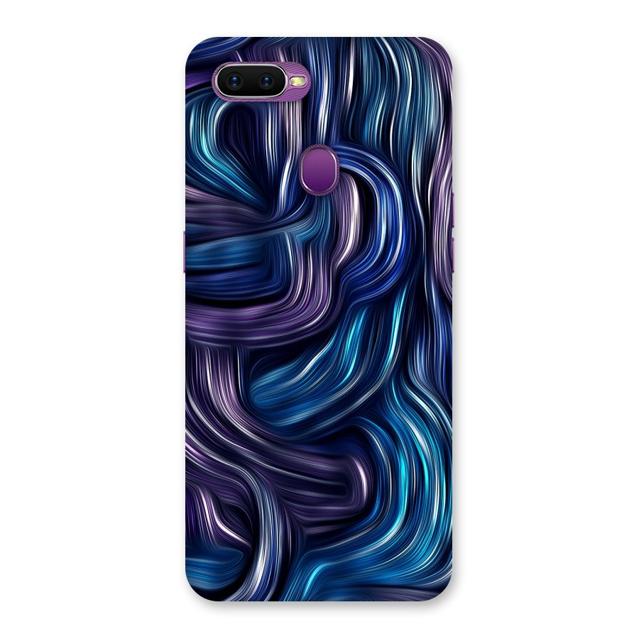 Blue and Purple Oil Paint Back Case for Oppo F9