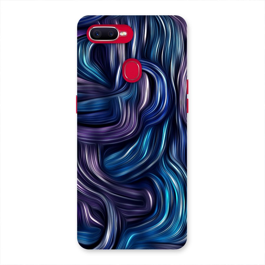Blue and Purple Oil Paint Back Case for Oppo F9 Pro