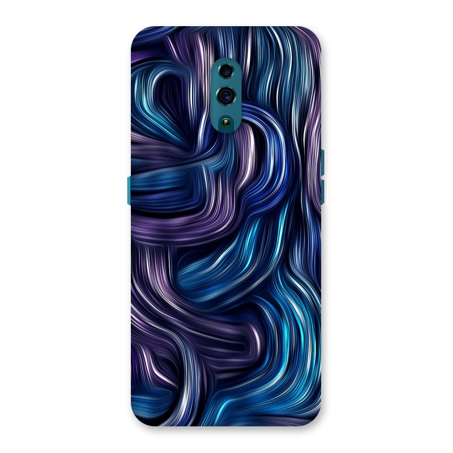 Blue and Purple Oil Paint Back Case for Oppo Reno