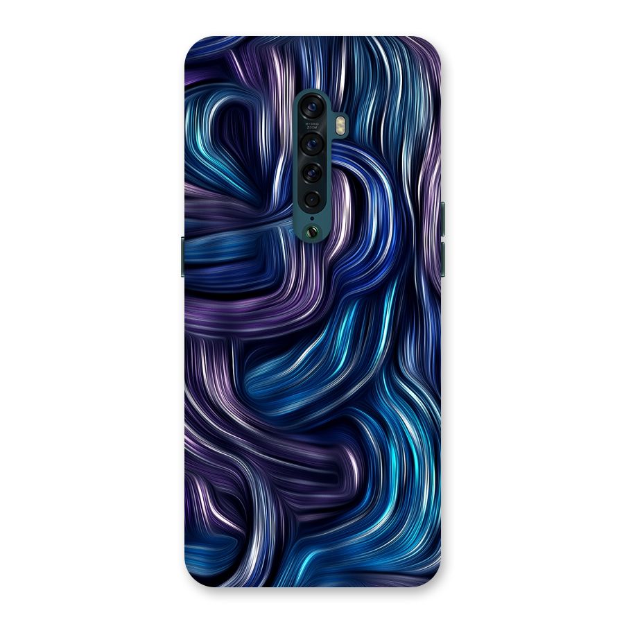 Blue and Purple Oil Paint Back Case for Oppo Reno2