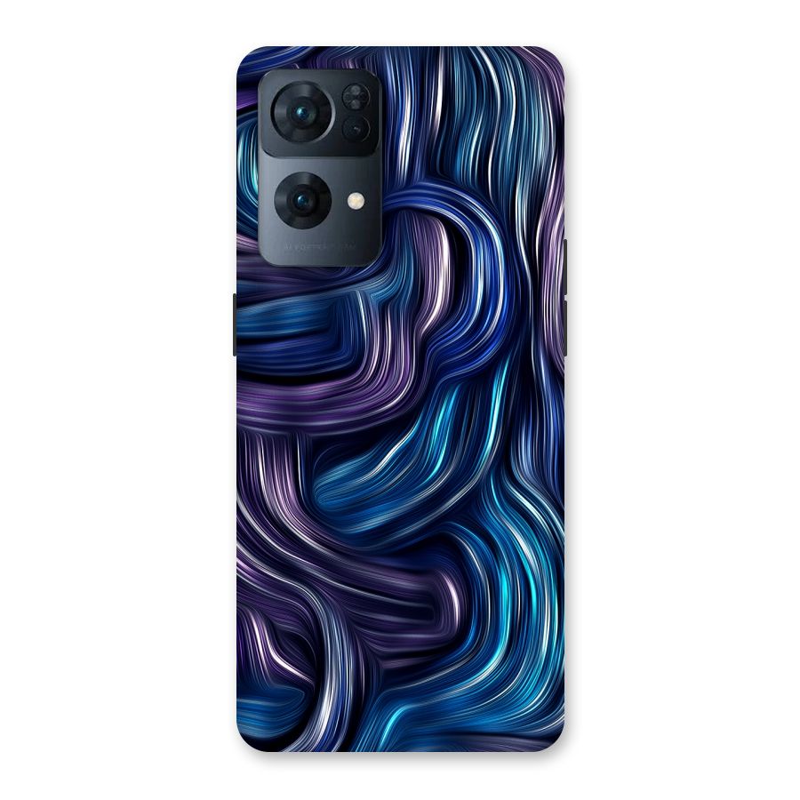 Blue and Purple Oil Paint Back Case for Oppo Reno7 Pro 5G