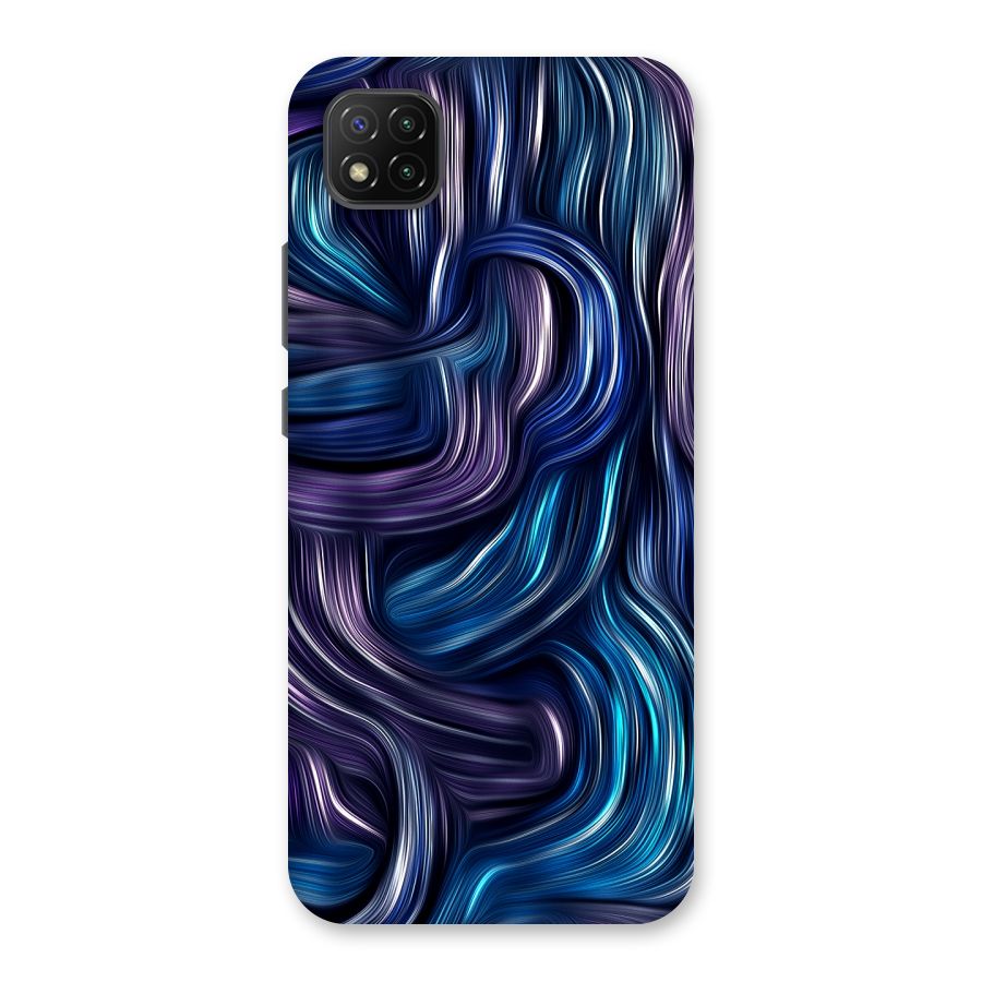 Blue and Purple Oil Paint Back Case for Poco C3