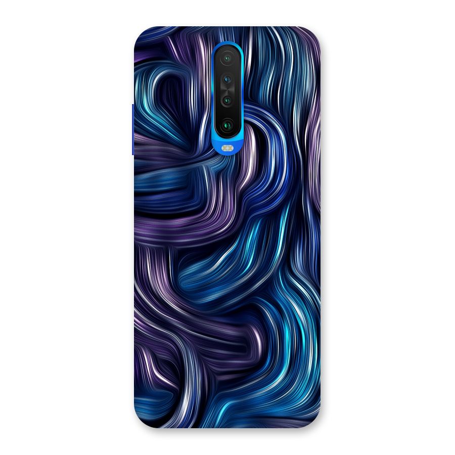 Blue and Purple Oil Paint Back Case for Poco X2