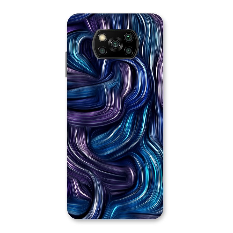 Blue and Purple Oil Paint Back Case for Poco X3