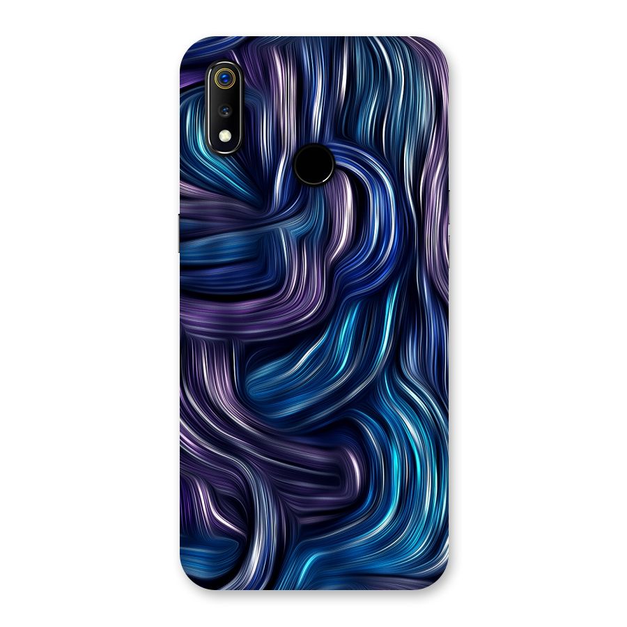 Blue and Purple Oil Paint Back Case for Realme 3