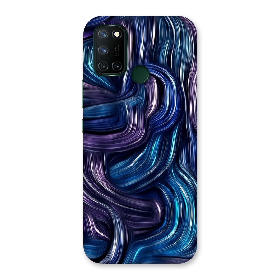 Blue and Purple Oil Paint Back Case for Realme 7i